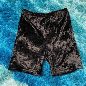 SHEIN velvet biker shorts
